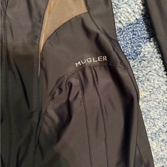 Mugler Black and Beige Long Sleeve Dress - Picture 2 of 3